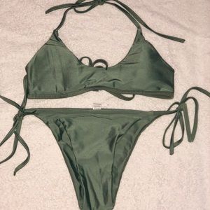 Army green two piece bikini